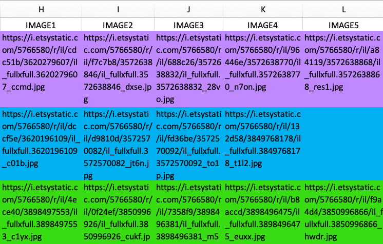 photo of multi-colored multi-column spreadsheet